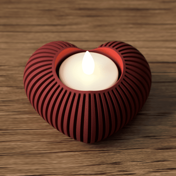 Heart tealight holder 06